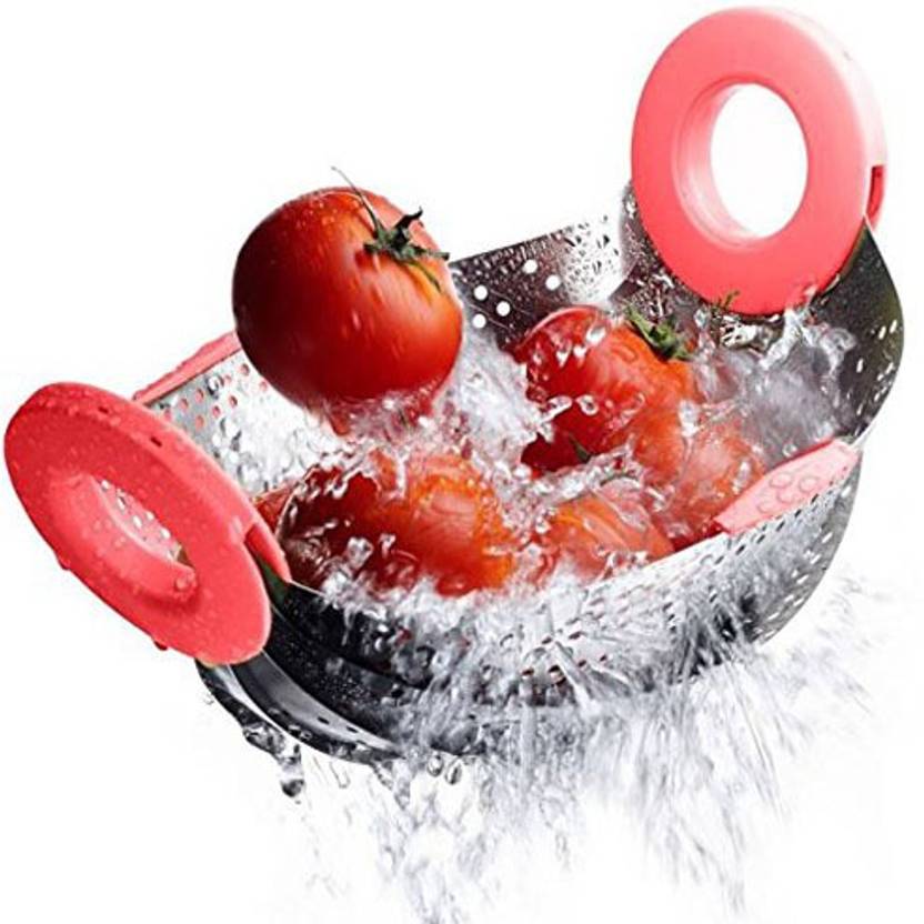 BORYS Kitchen Colander Drain Basket, Rice Pulses Fruits Vegetable
