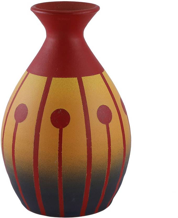 Ekolhapuri Ekolhapuri Hand Painted Multired Color Terracotta Round