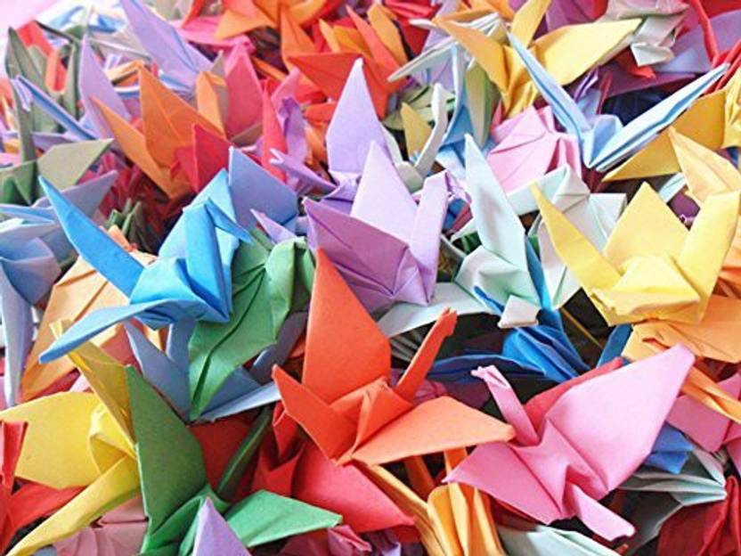Hangnuo Hangnuo 50 Pcs Origami Paper Cranes Folded Diy