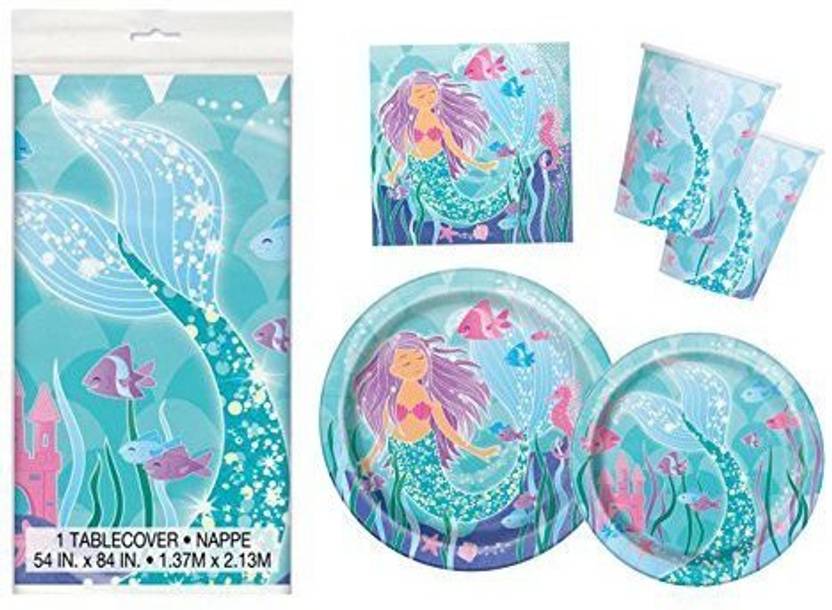 Mermaid Birthday Party Supplies Pack Serves 16 Birthday Party