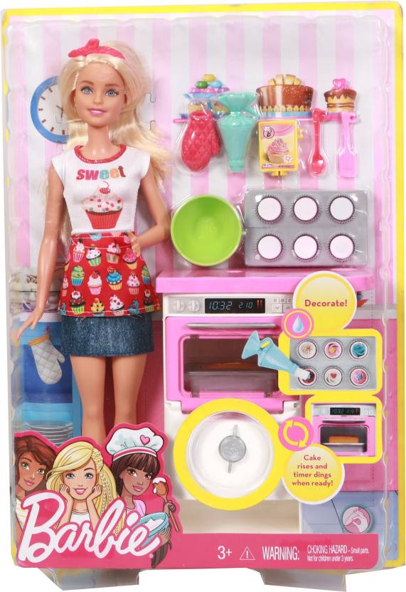 barbie careers bakery chef doll and playset