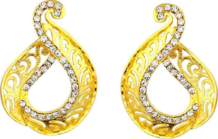 Flipkart Accessher Gold Oversized Stud Earrings For Women Flipkart Accessher Gold Oversized Stud Earrings For Women Alloy Earring Online At Best Prices In India