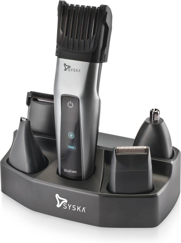Syska HT3052K 01 Corded Cordless Trimmer for Men Black Silver Best Price in India Syska