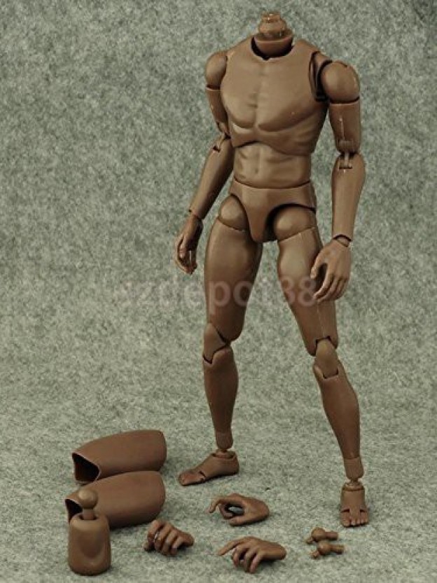 1:6 Action Figure Male Muscular Nude Body Fit Hot Toy TTM18 TTM19 Black