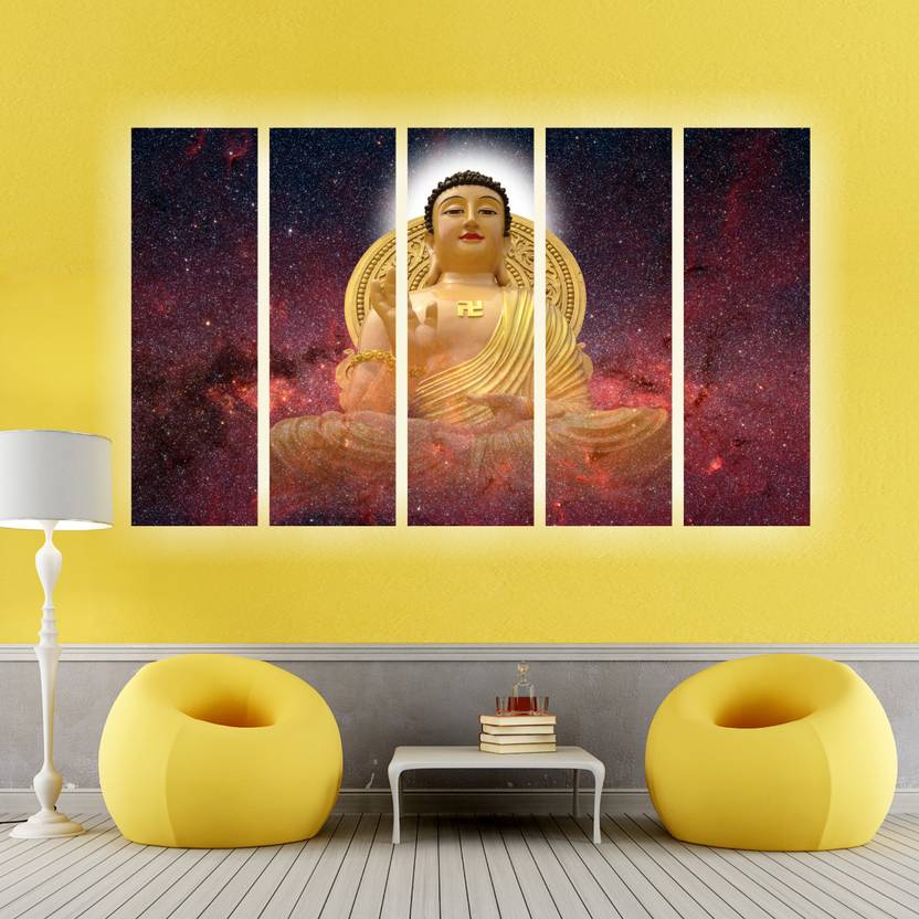 Om Digital Printers Multiple Frames Lord Buddha Wall Painting Frames Lord Buddha Wall Painting
