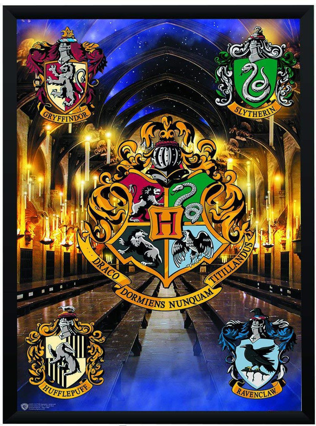 Harry Potter Movie Poster Hogwarts House Crests Print Thecorner Mx