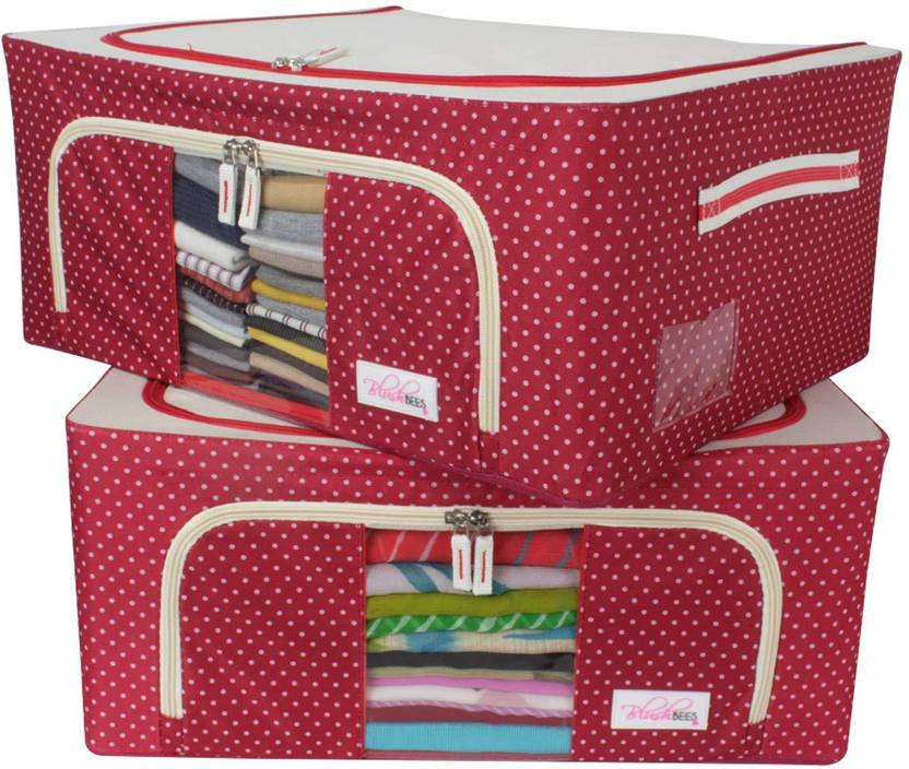 Blushbees Living Box Closet Organizer Cloth Storage Bo For Blushbees Living Box Closet Organizer Cloth Storage Bo For Wardrobe Pack Of 2 Polka Dot Red