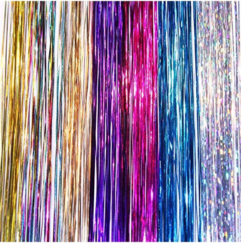 La Demoiselle 40 Tinsel 210 Strands Seven Colors Sparkling