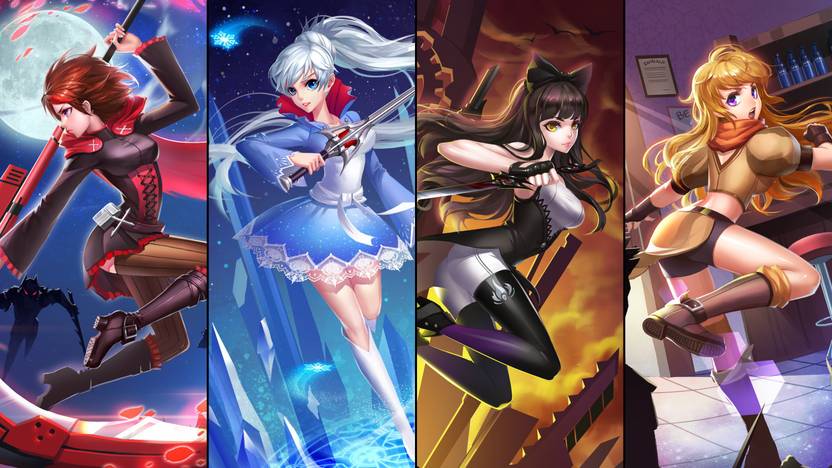 Athah Anime Rwby Ruby Rose Blake Belladonna Weiss Schnee