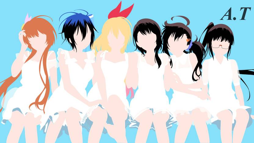 Athah Anime Nisekoi Kosaki Onodera Chitoge Kirisaki Marika
