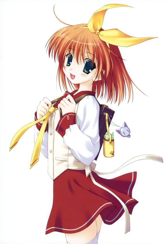 Athah Anime Original Bag Short Hair Smile Orange Hair Green Eyes