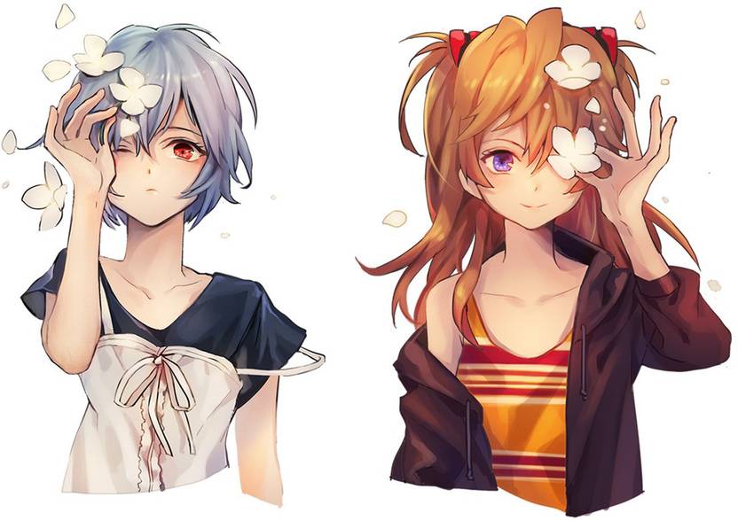 Athah Anime Neon Genesis Evangelion Asuka Langley Sohryu Rei