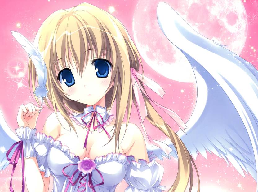 Cute anime angel girl
