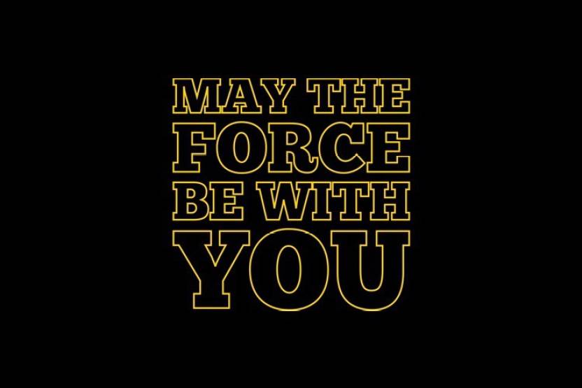 May The Force Star Wars Wall Art Poster Fine Art Print