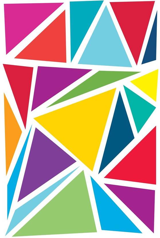 Abstract Colorful Triangles Wall Art Poster Fine Art Print