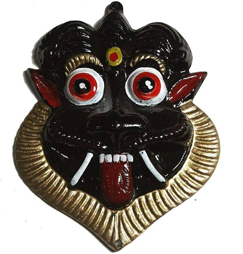 SK Craft Nazar Battu Wall Hanging Metal Mahakal Face Mask Nazar Battu
