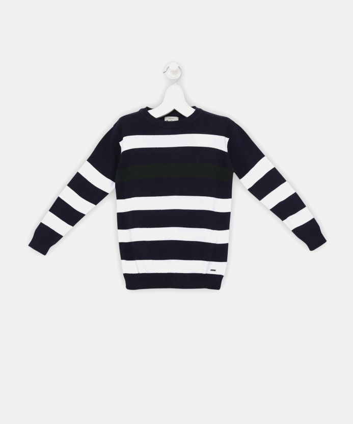 Boys Sweater Long Sleeve Casual Pullover Crew Neck 100/% Cotton Sweater Multicolor Stripe