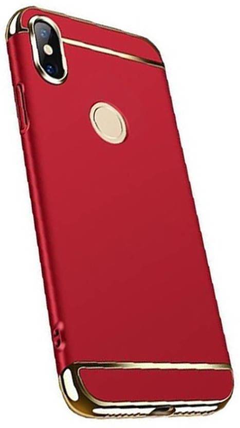 TECHCARE Back Cover for Xiaomi Redmi 6 Pro/ Mi 6 - 3in1 Luxury Electroplating Hard Case (red, Grip Case, Polycarbonate)