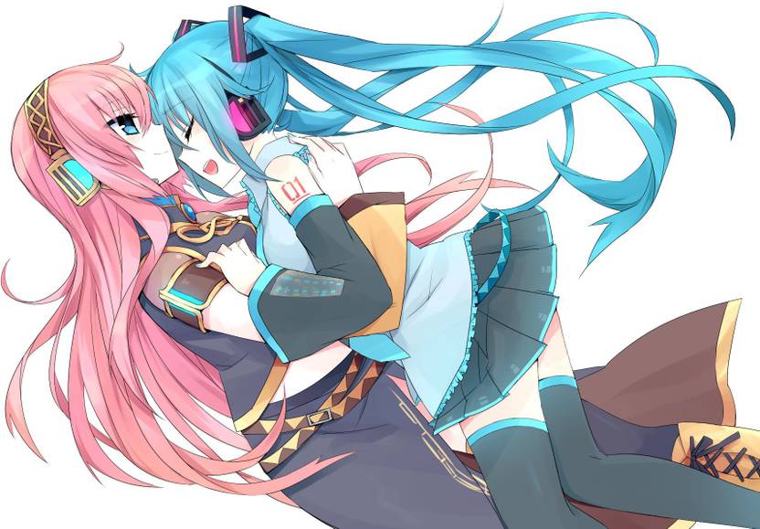 Athah Anime Vocaloid Hatsune Miku Music Twintails Blue Hair
