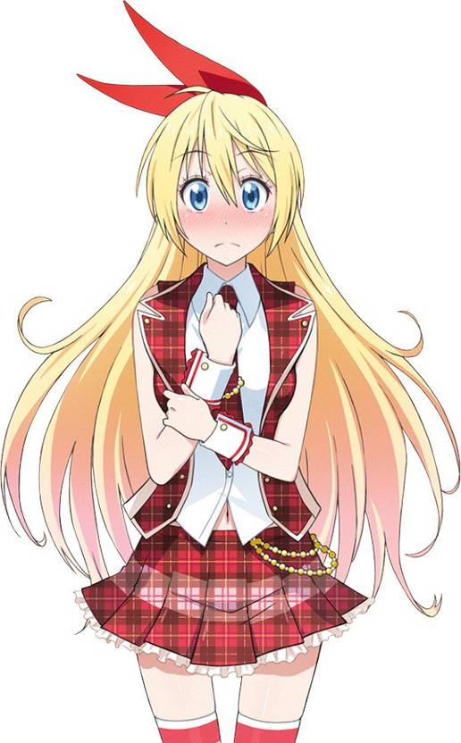 Athah Anime Nisekoi Chitoge Kirisaki Blush Girl Blonde Blue