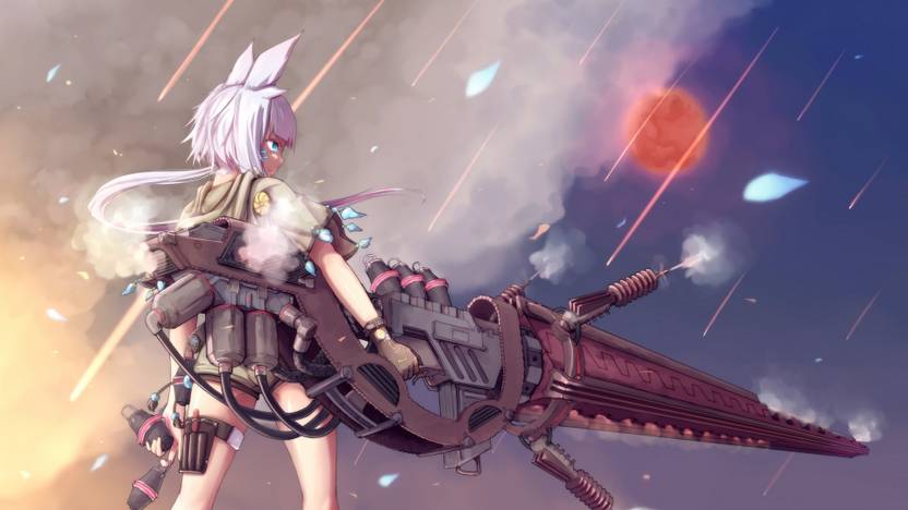 Athah Anime Original Girl Animal Ears Short Hair White Hair