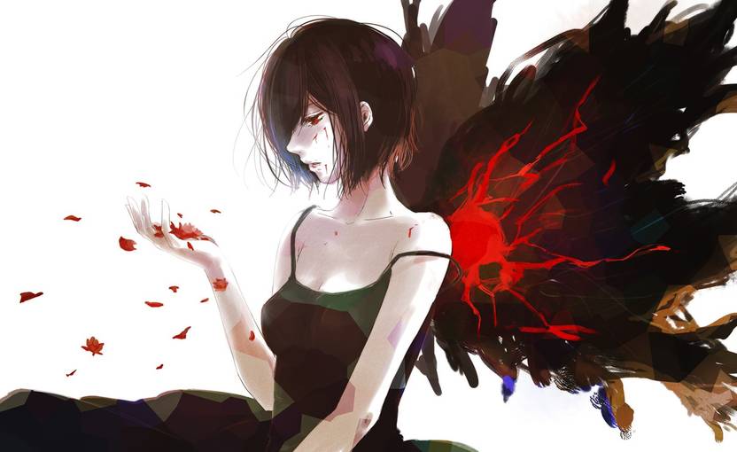 Athah Anime Tokyo Ghoul Touka Kirishima Wings Red Eyes