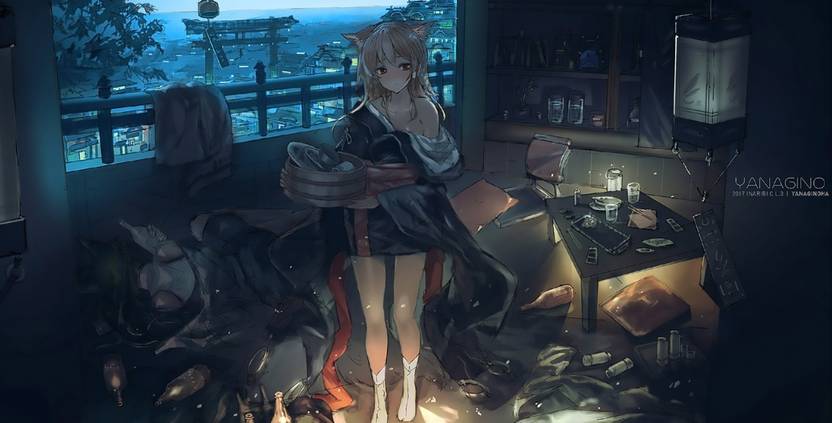 Athah Anime Original Room Nekomimi Blonde Light Night 13 19