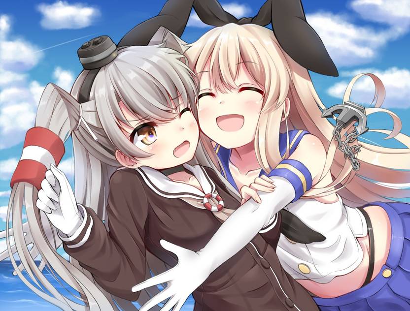 Athah Anime Kantai Collection Amatsukaze Shimakaze Girl Long