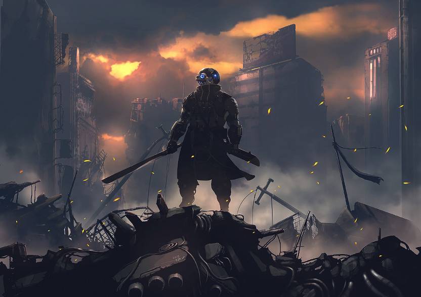 Athah Anime Original City Building Ruin Post Apocalyptic 13