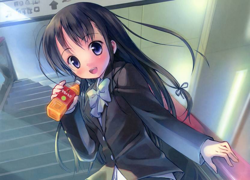 Anime Girl Purple Eyes Black Hair