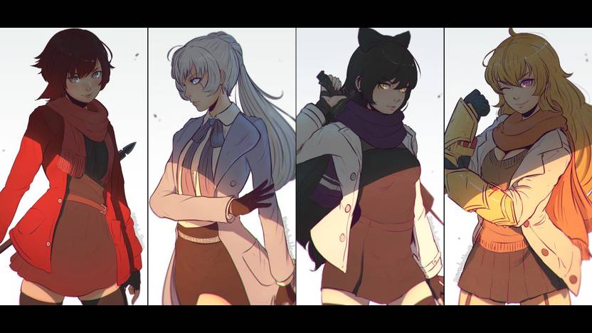 Athah Anime Rwby Ruby Rose Weiss Schnee Blake Belladonna