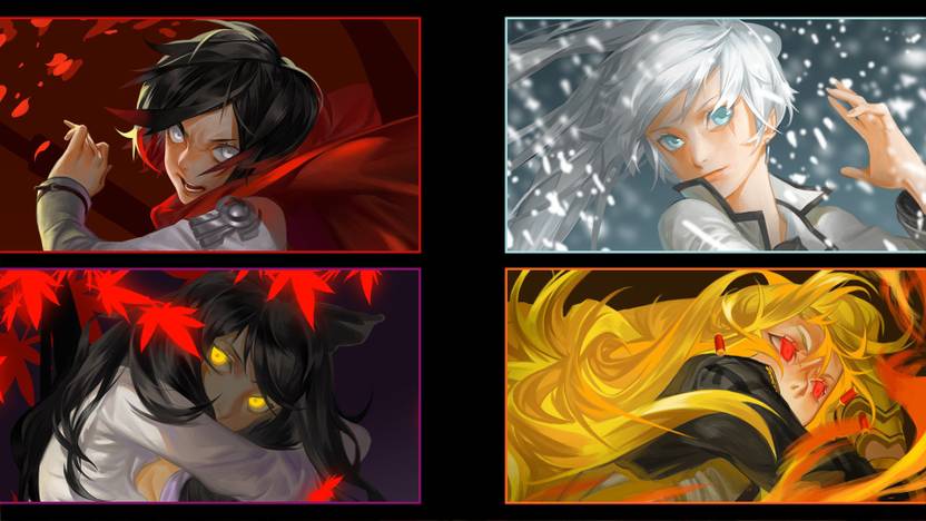 Athah Anime Rwby Ruby Rose Weiss Schnee Yang Xiao Long Blake