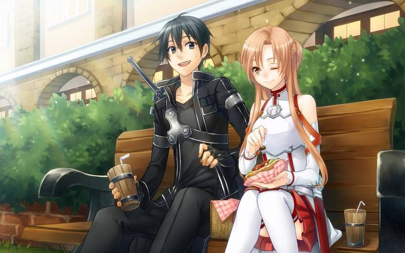 Athah Anime Sword Art Online Asuna Yuuki Kirito Girl Boy