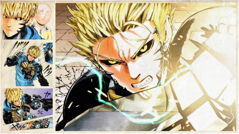 Athah Anime One Punch Man Genos Saitama 13 19 Inches Wall