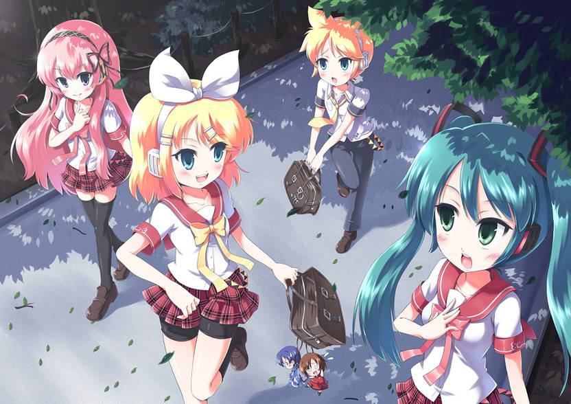Athah Anime Vocaloid Hatsune Miku Luka Megurine Len Kagamine