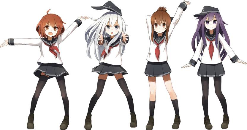 Athah Anime Kantai Collection Akatsuki Hibiki Inazuma