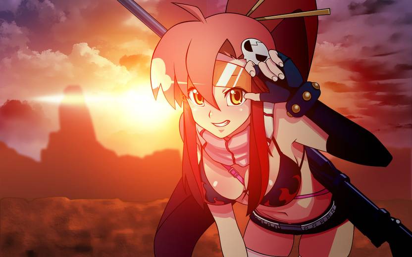 Athah Anime Tengen Toppa Gurren Lagann Gun Bikini Girl Woman