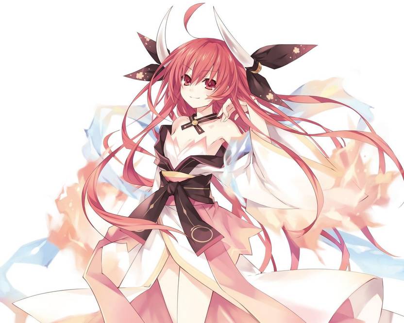 Athah Anime Date A Live Girl Twintails Pink Hair Red Eyes