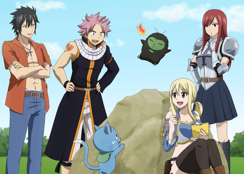 Athah Anime Fairy Tail Erza Scarlet Natsu Dragneel Lucy