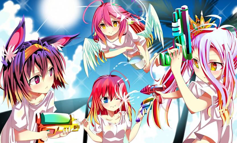 Athah Anime No Game No Life Shiro Stephanie Dola Jibril Izuna