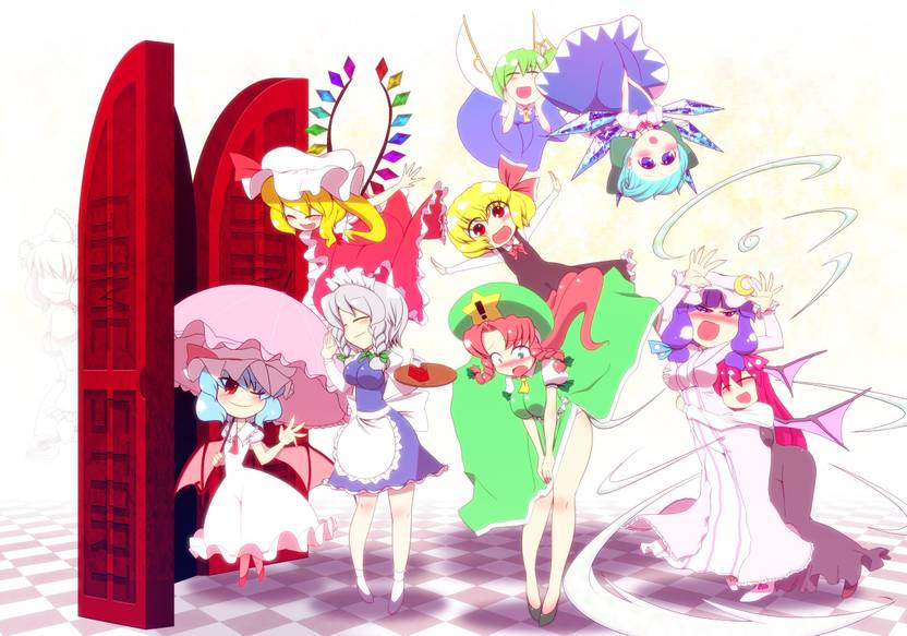 Athah Anime Touhou Flandre Scarlet Daiyousei Cirno Rumia