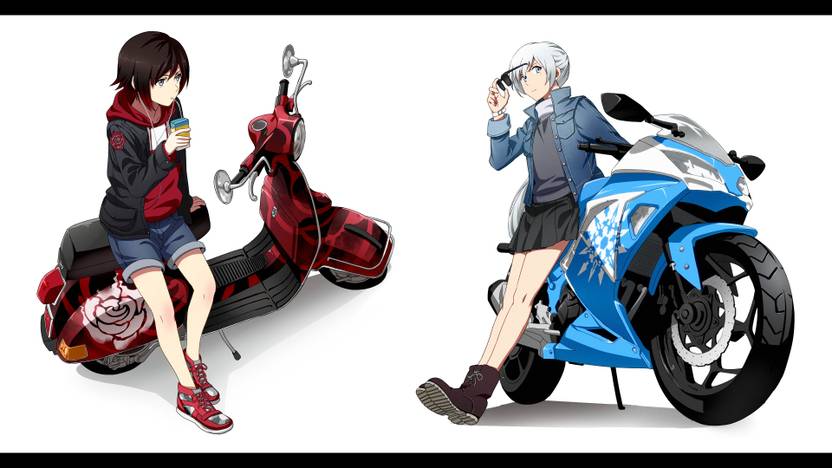 Athah Anime Rwby Motorcycle Weiss Schnee Ruby Rose 13 19