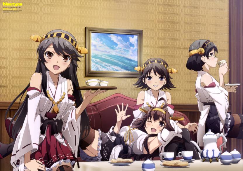 Athah Anime Kantai Collection Haruna Kongou Hiei Kirishima Tea Tea