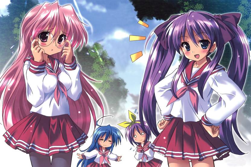 Athah Anime Lucky Star Kagami Hiiragi Tsukasa Hiiragi Konata