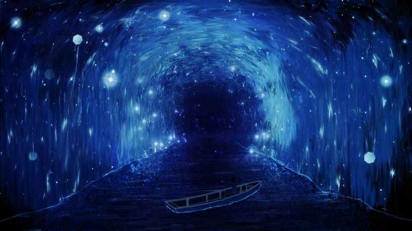 athah anime original fantasy cave light water 13 19 inches wall