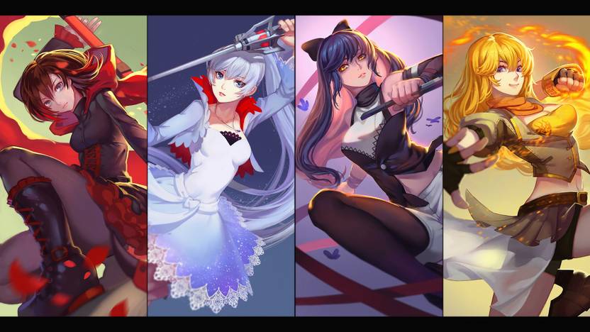 Athah Anime Rwby Ruby Rose Weiss Schnee Blake Belladonna