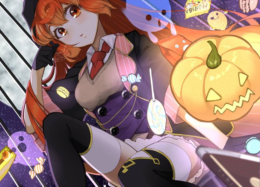 Athah Anime Original Girl Halloween Pumpkin 13 19 Inches
