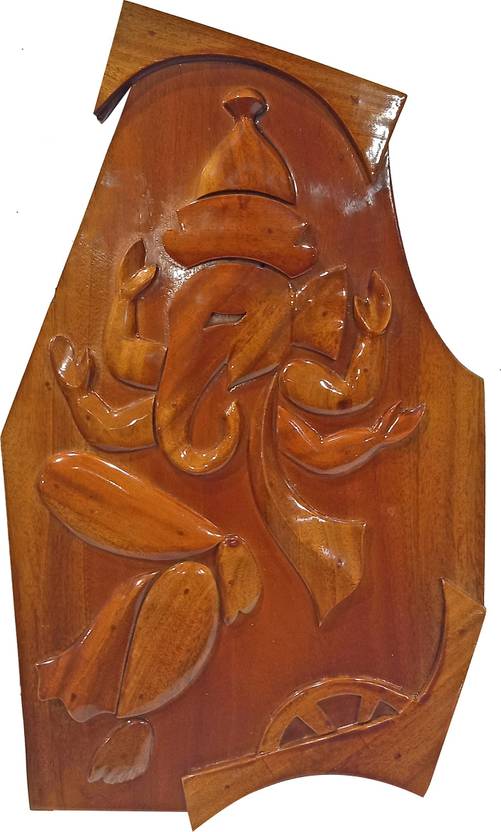 Confidence Ganpati Wall Hanging Wooden Craft For Home Décor Confidence Ganpati Wall Hanging Wooden Craft For Home Décor Decoration In Living Room Decorative
