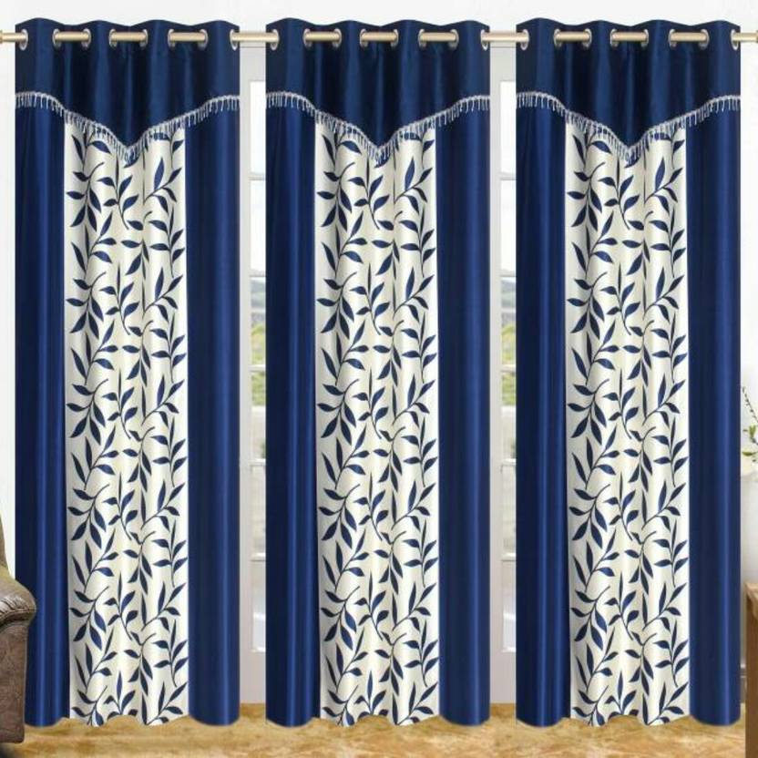 Pooja 153 Cm 5 Ft Polyester Window Curtain Pack Of 3 Buy