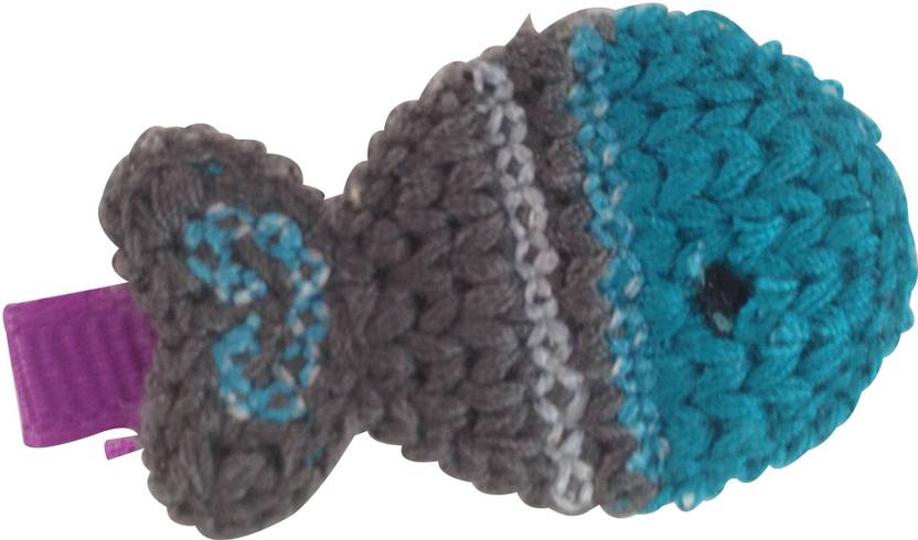 Needybee Crochet Handmade Purple And Blue Fish Baby Clip Girls